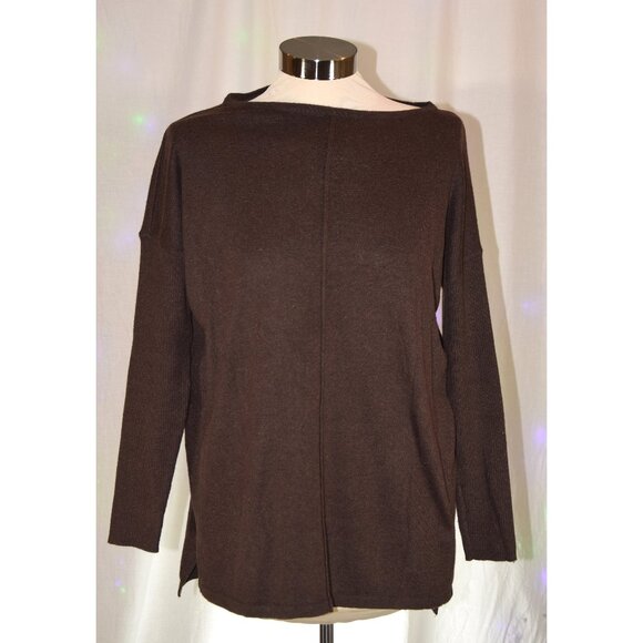 Style & Co. Sweaters - Style and Co Petite Brown Seam Front Sweater size M